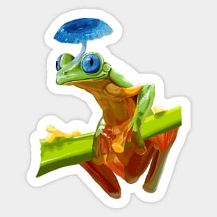 Mushroom Frog Sticker